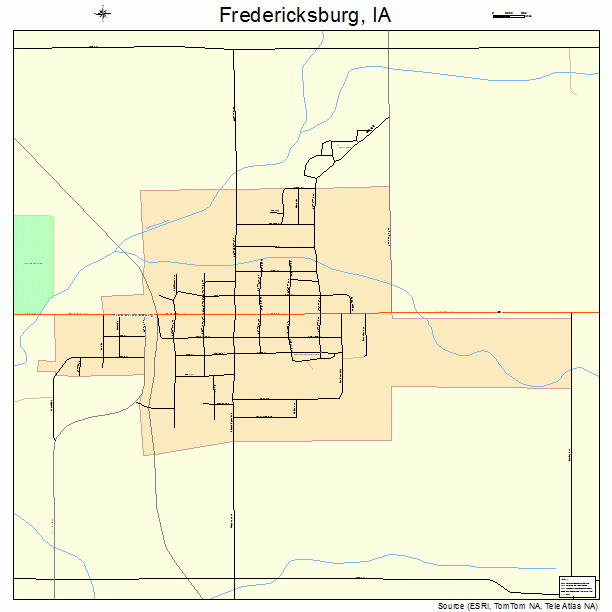 Fredericksburg, IA street map
