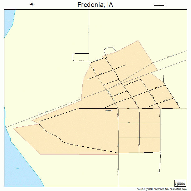 Fredonia, IA street map