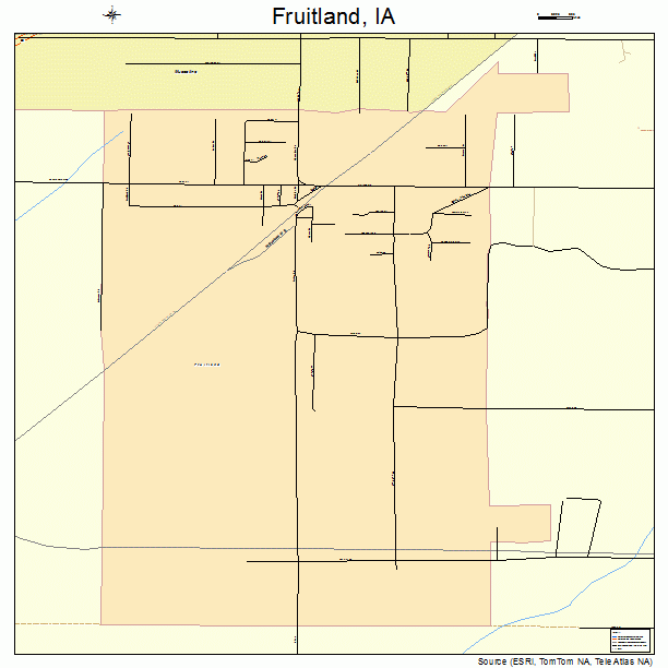 Fruitland, IA street map