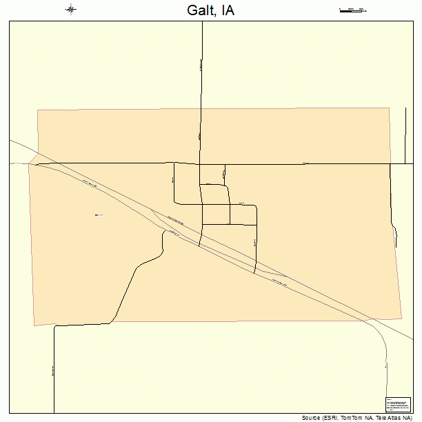 Galt, IA street map