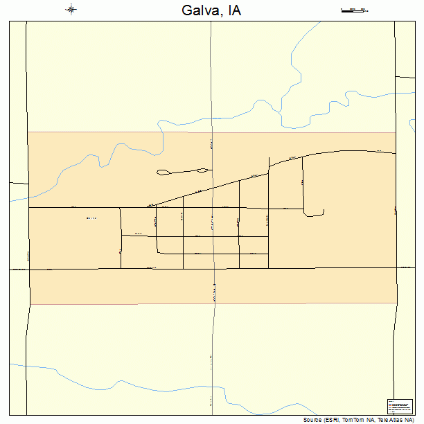 Galva, IA street map