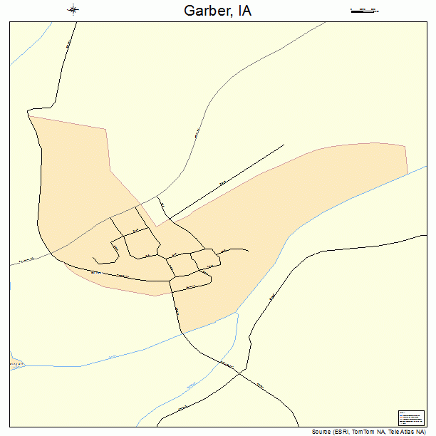 Garber, IA street map