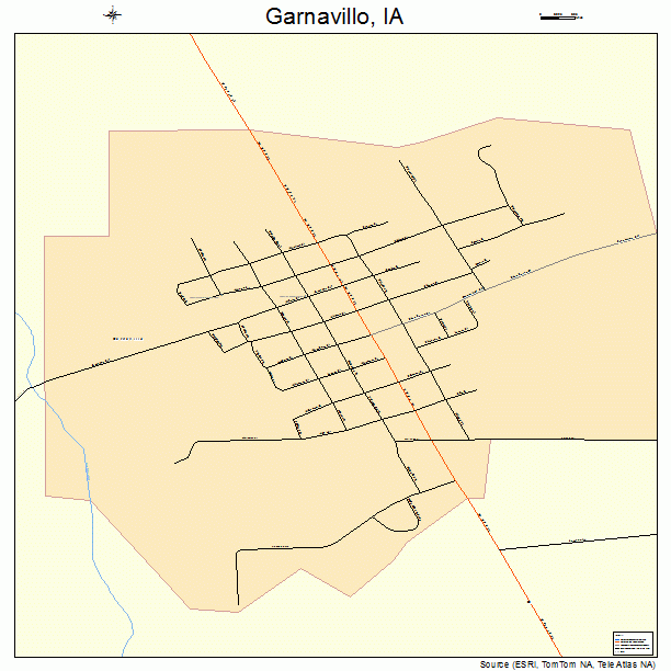 Garnavillo, IA street map
