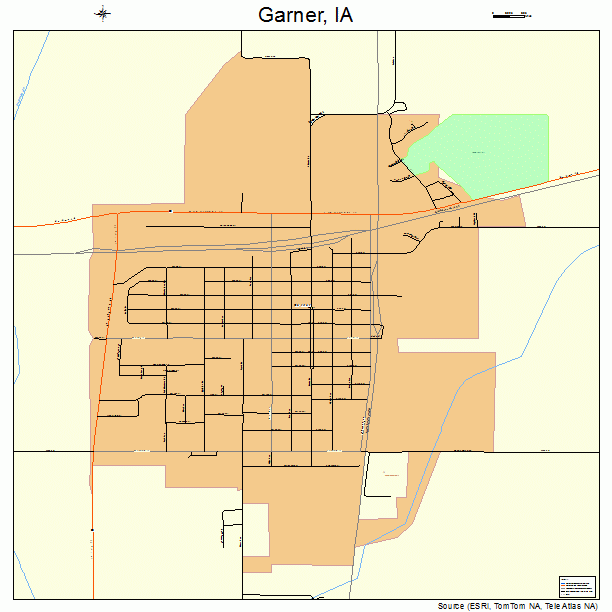 Garner, IA street map