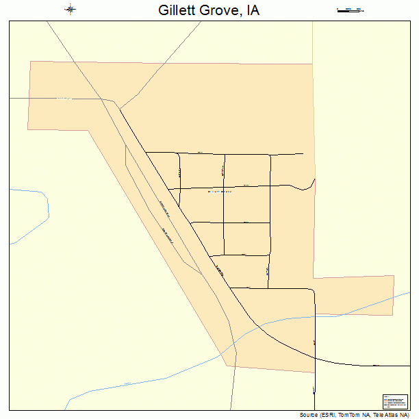 Gillett Grove, IA street map
