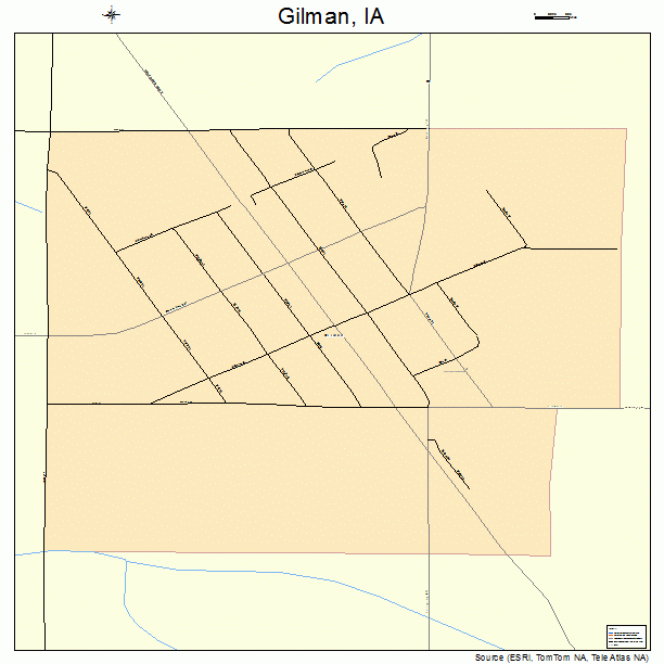 Gilman, IA street map