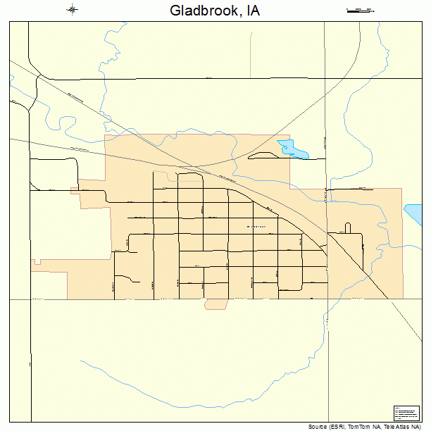 Gladbrook, IA street map