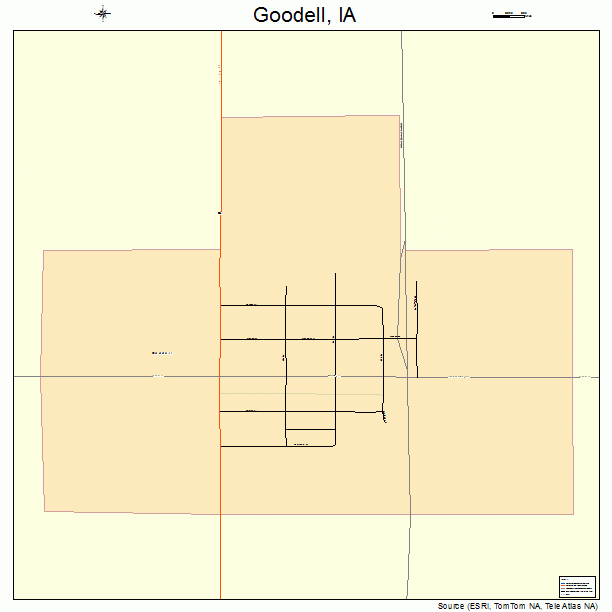 Goodell, IA street map