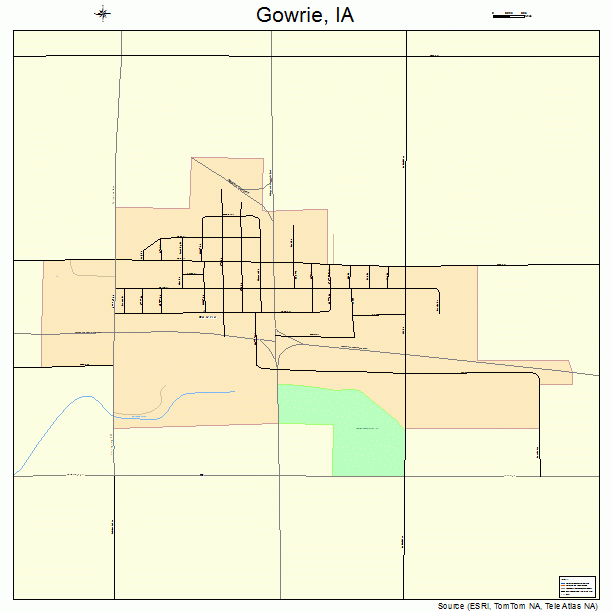 Gowrie, IA street map