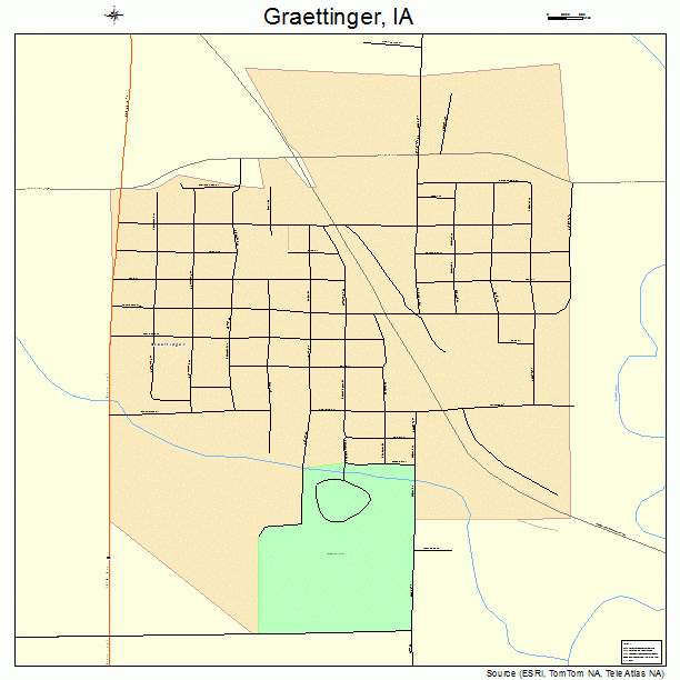 Graettinger, IA street map