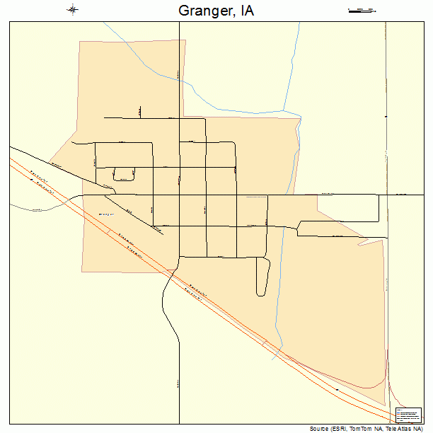 Granger, IA street map