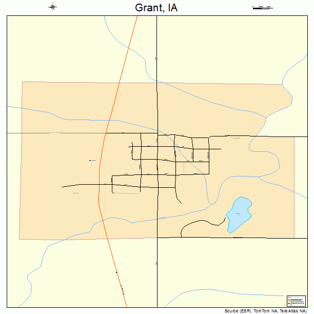 Grant, IA street map
