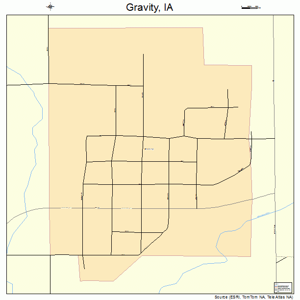 Gravity, IA street map