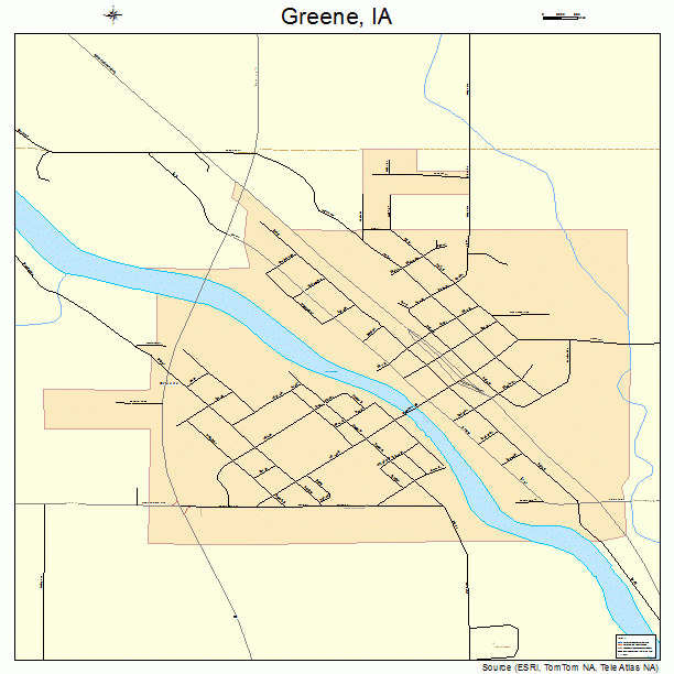 Greene, IA street map