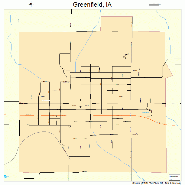 Greenfield, IA street map