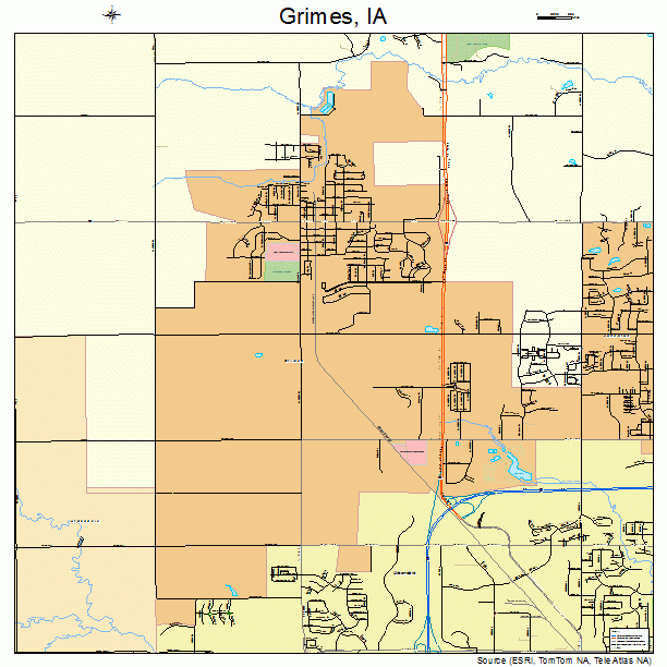 Grimes, IA street map