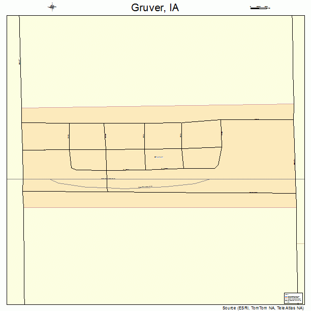 Gruver, IA street map