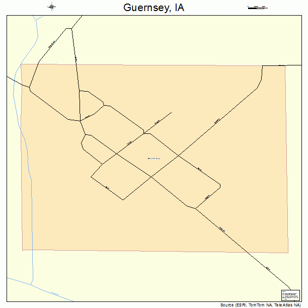 Guernsey, IA street map