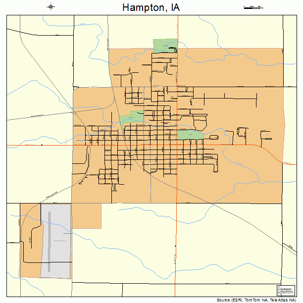 Hampton, IA street map