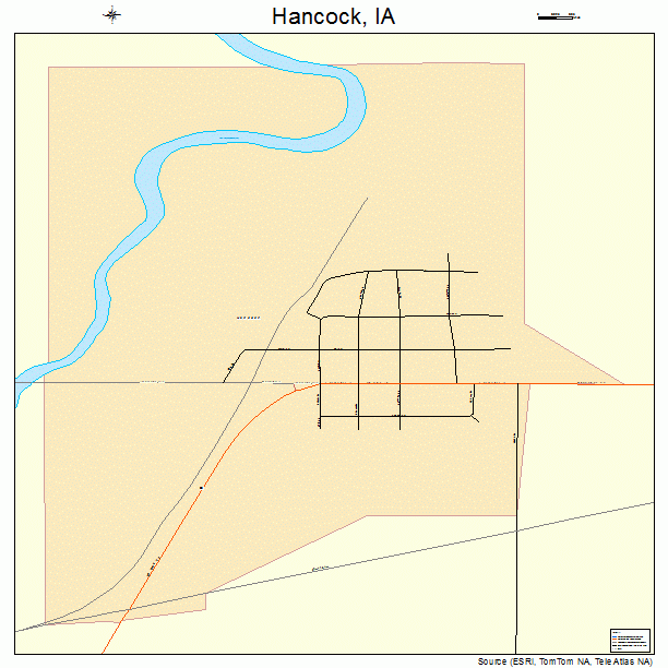 Hancock, IA street map