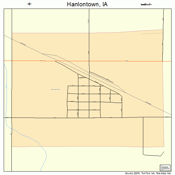 Hanlontown, IA street map