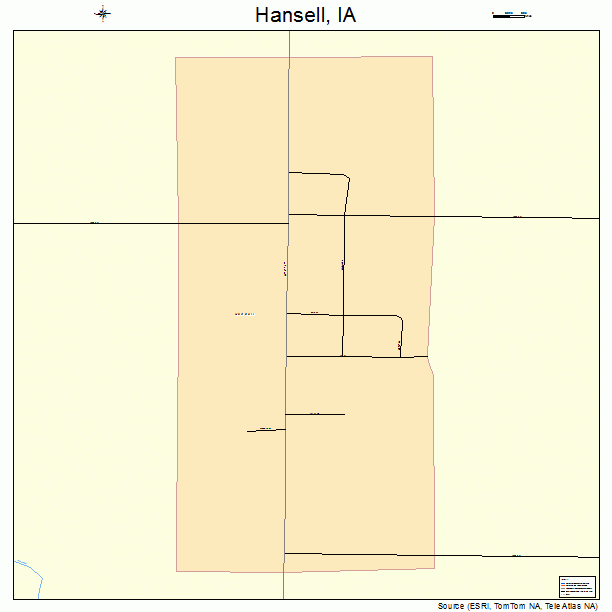 Hansell, IA street map