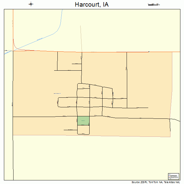 Harcourt, IA street map