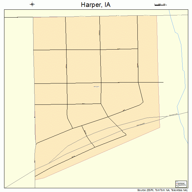 Harper, IA street map