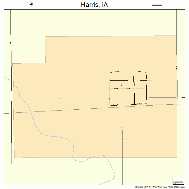 Harris, IA street map