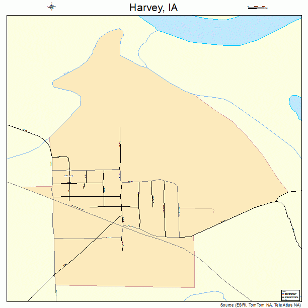 Harvey, IA street map