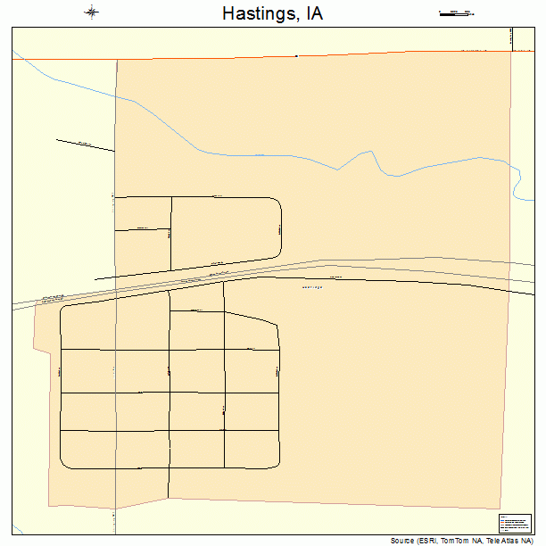 Hastings, IA street map