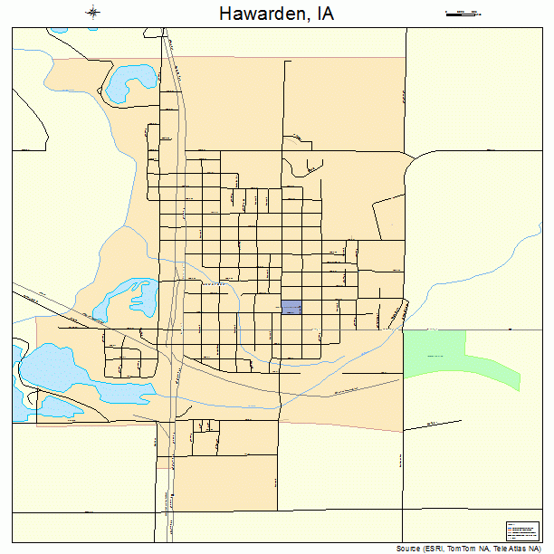 Hawarden, IA street map