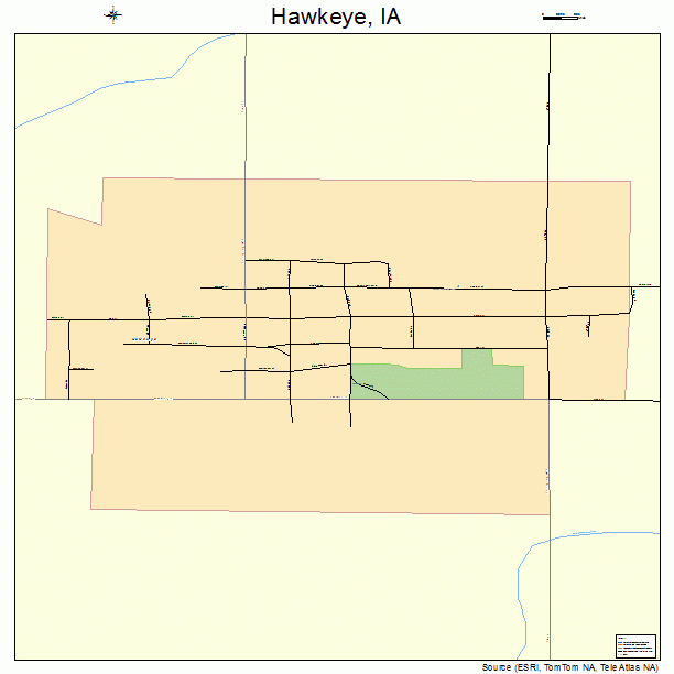 Hawkeye, IA street map