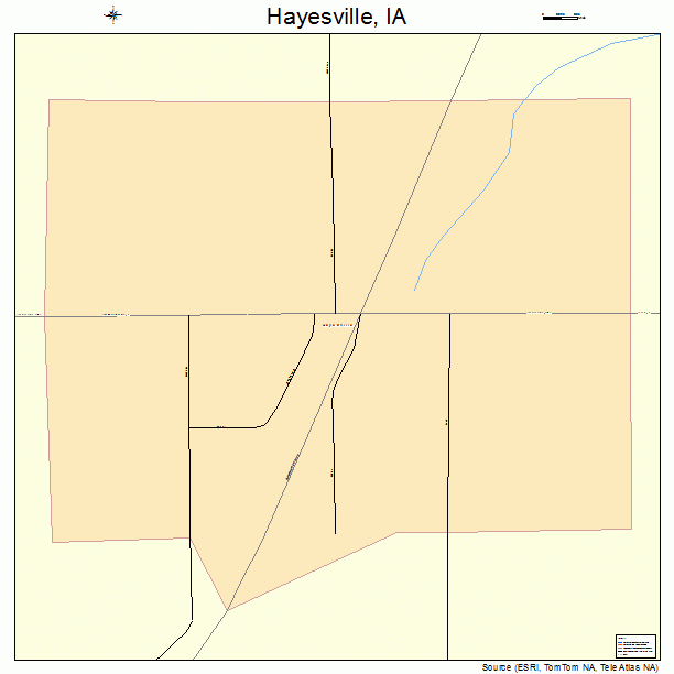 Hayesville, IA street map