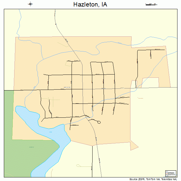 Hazleton, IA street map