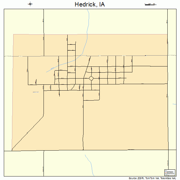 Hedrick, IA street map