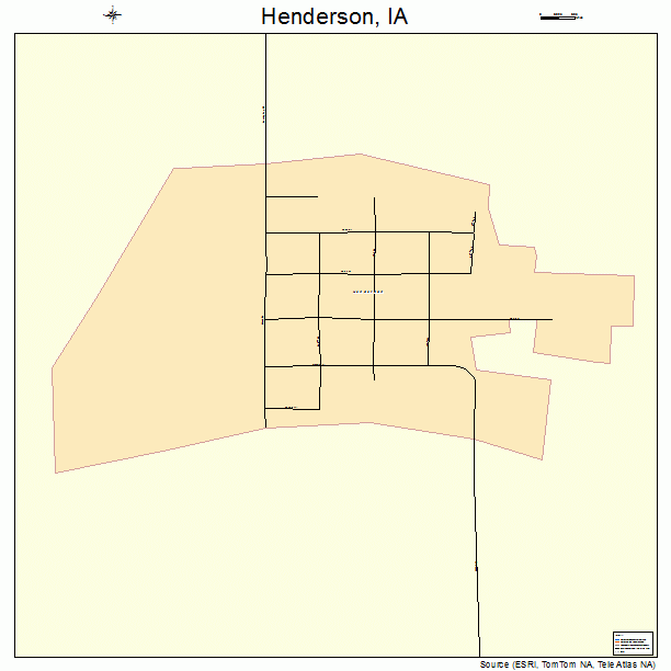 Henderson, IA street map