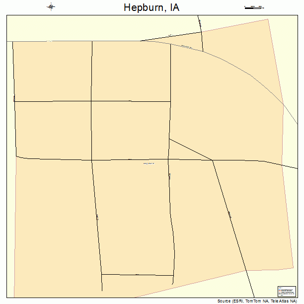 Hepburn, IA street map