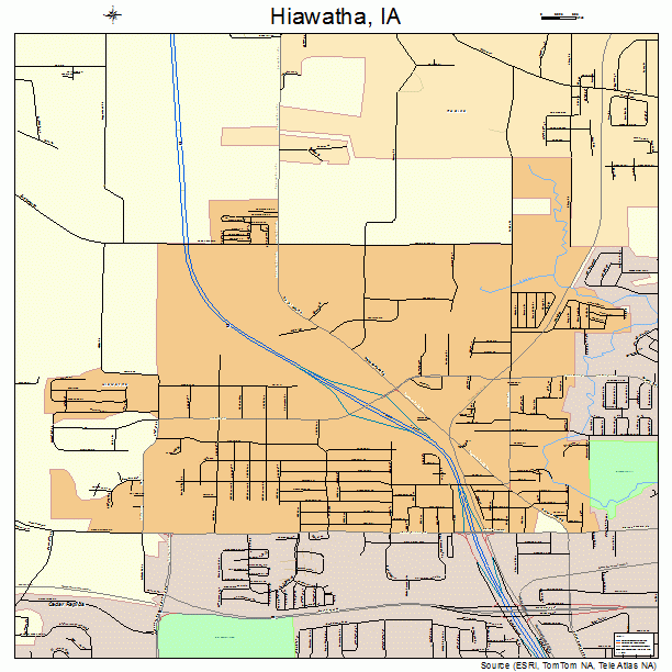 Hiawatha, IA street map