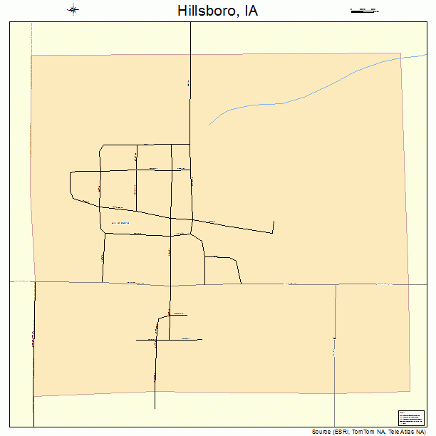 Hillsboro, IA street map