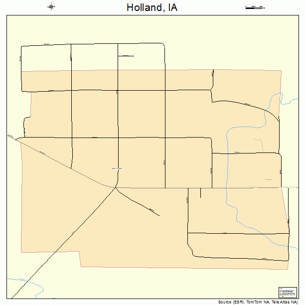 Holland, IA street map