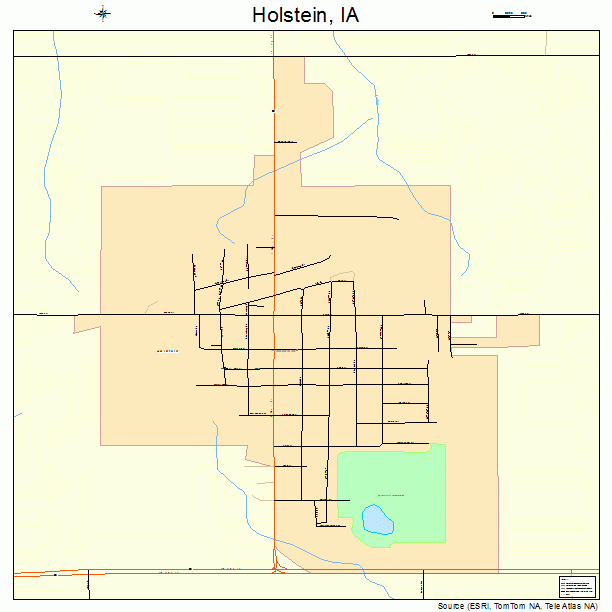 Holstein, IA street map