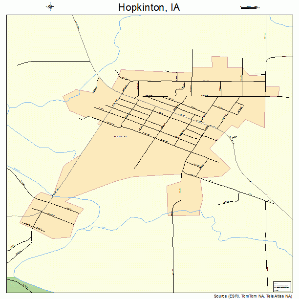 Hopkinton, IA street map