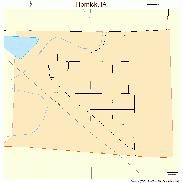 Hornick, IA street map