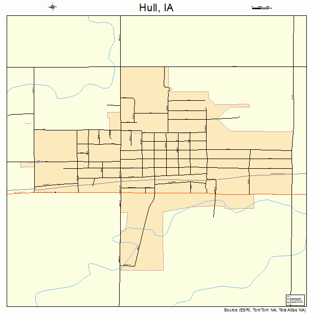 Hull, IA street map