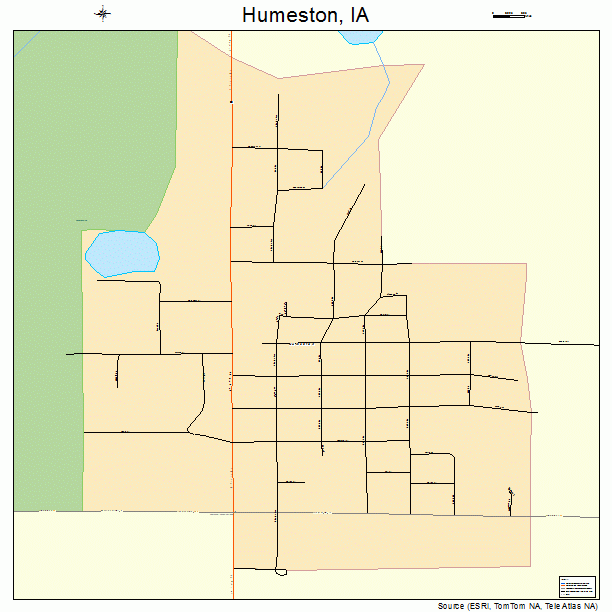 Humeston, IA street map
