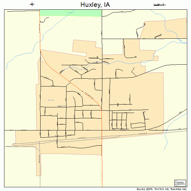 Huxley, IA street map
