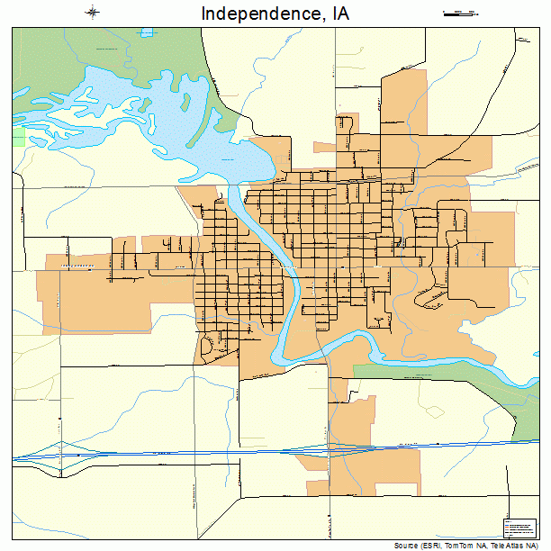 Independence, IA street map