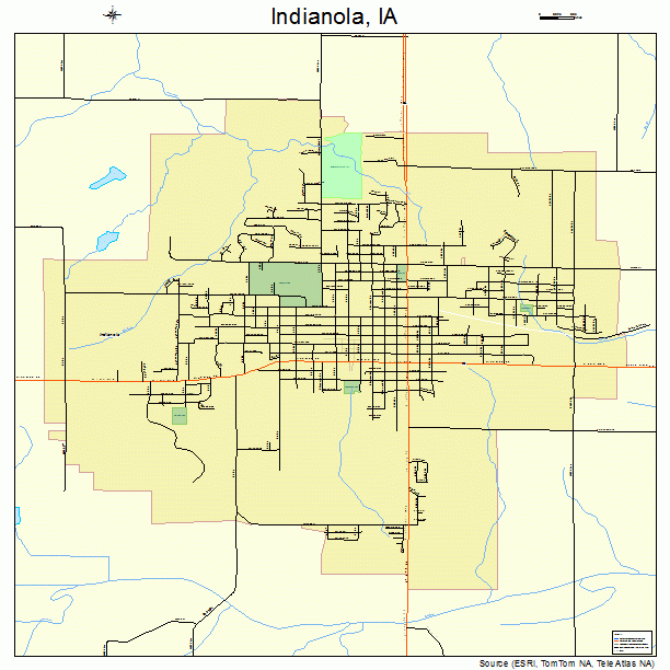 Indianola, IA street map