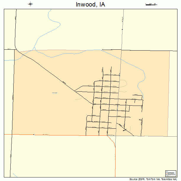 Inwood, IA street map